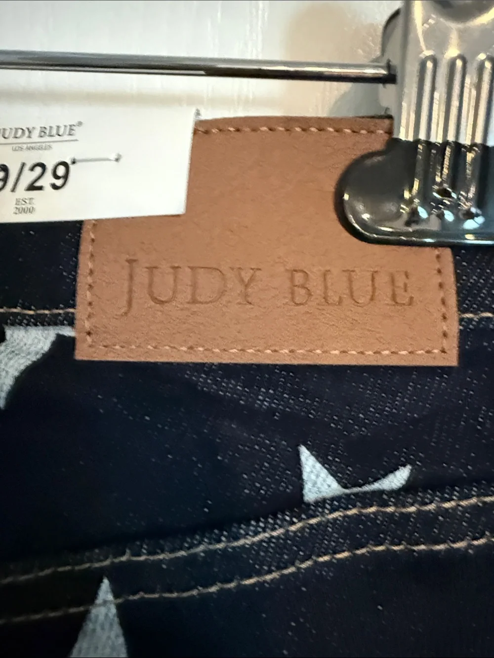 Judy Blue Black Flare Jeans with White Star Print